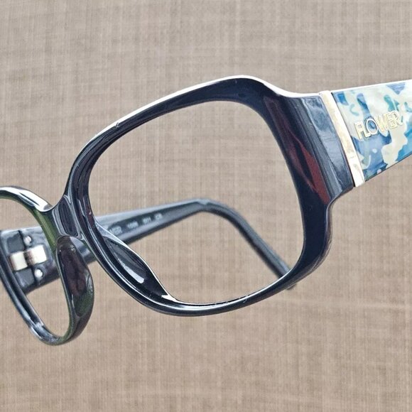 Flower Women Eyeglasses/Sunglasses Frame Black Glasses 57[]17 135 Frame - Picture 2 of 11